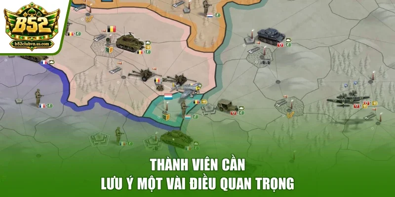 Thành viên cần lưu ý một vài điều quan trọng